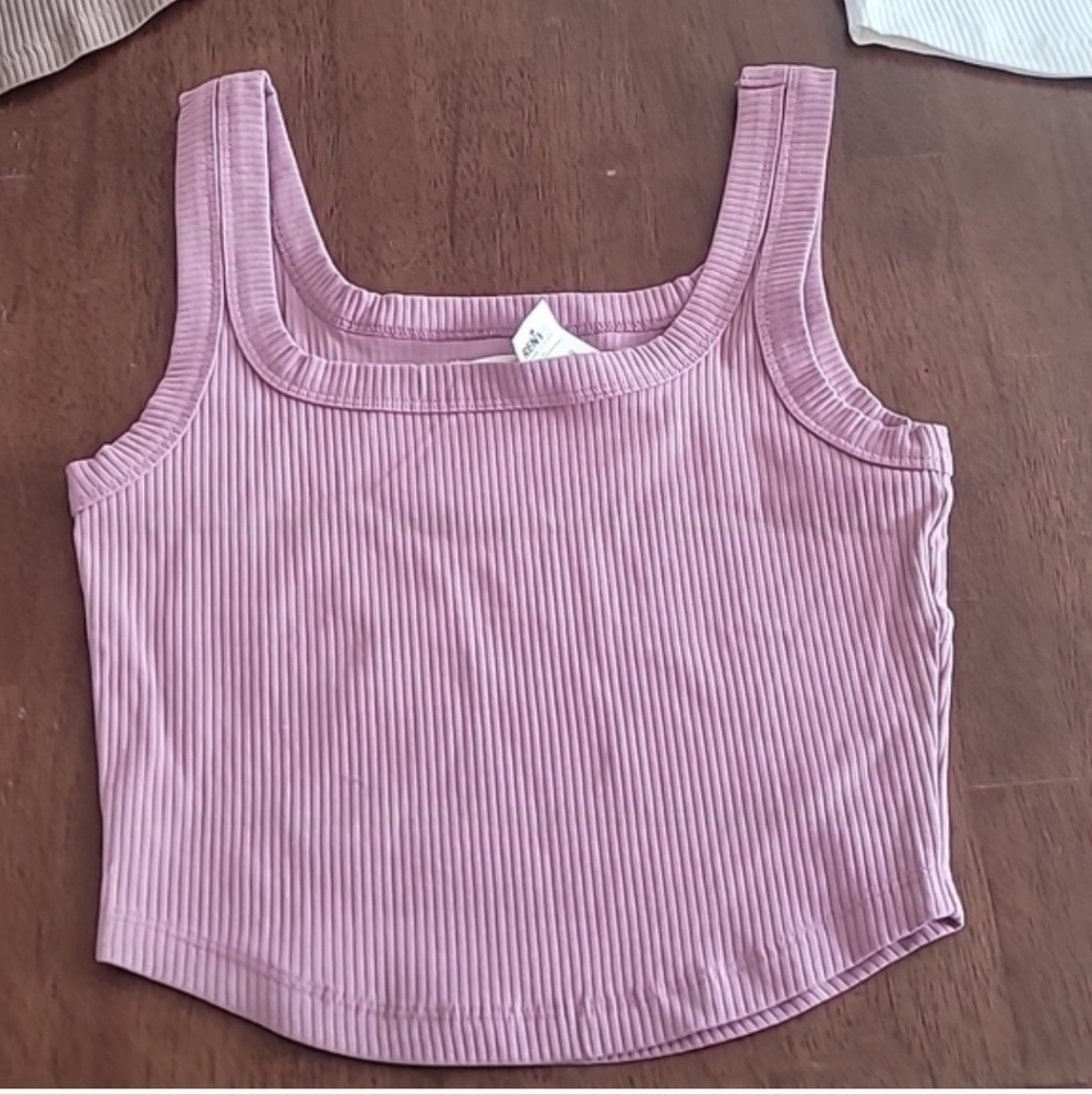 Madewell Ribbed Cotton Cropped Tank